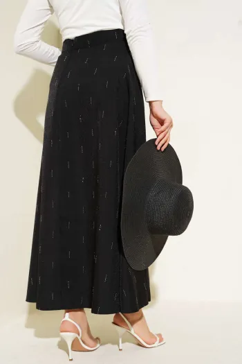 Black Sequined Skirt