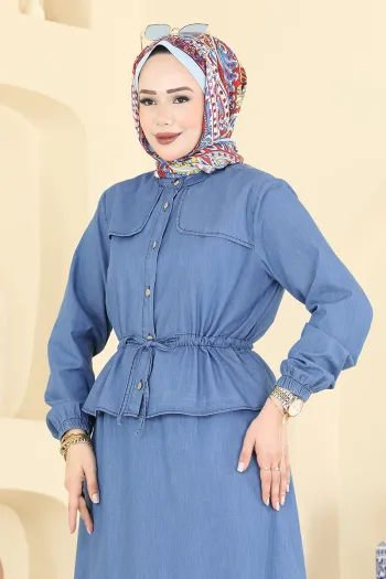 طقم جينز مفصل