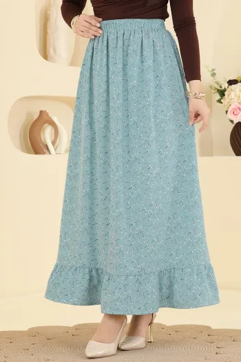 Floral Pattern Jesika Skirt - Mint