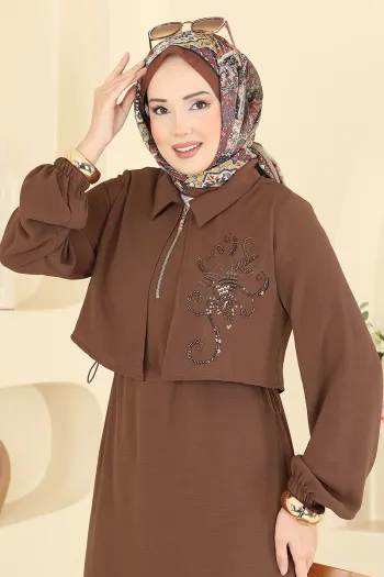 Belden Adjustable Aerobin Dress - Brown