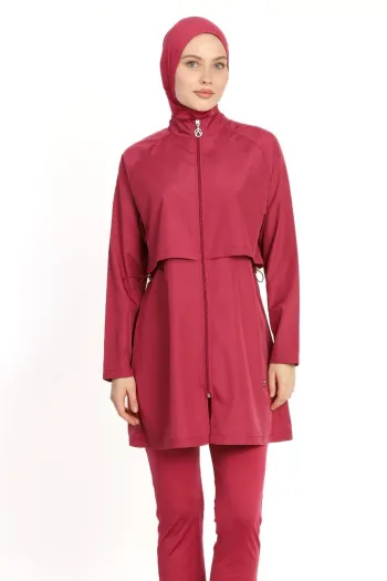 6201A Covered Plum Hijab Swimsuit 