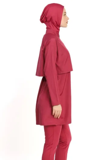  6201A Covered Plum Hijab Swimsuit 