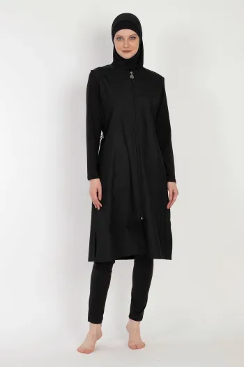  6045A-B Black Hijab Swimsuit 