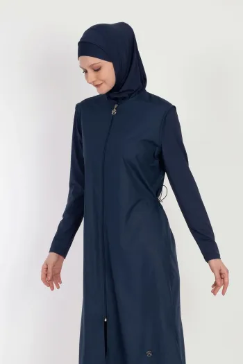  6045A-B Dark Navy Blue Hijab Swimsuit 