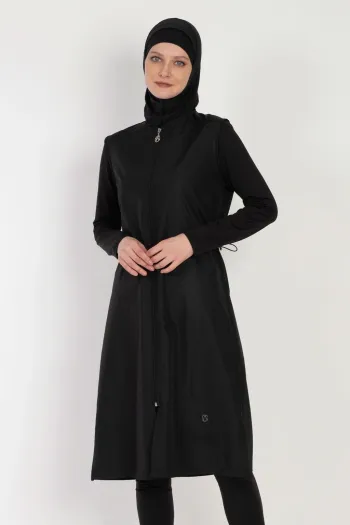  6045A-B Black Hijab Swimsuit 