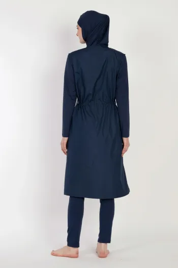  6045A-B Dark Navy Blue Hijab Swimsuit 