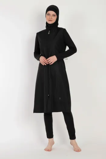  6045A-B Black Hijab Swimsuit 