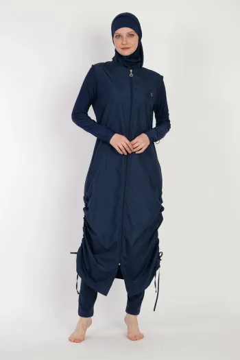  6068 Dark Navy Blue Hijab Swimsuit 