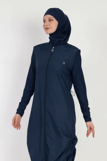  6068 Dark Navy Blue Hijab Swimsuit 