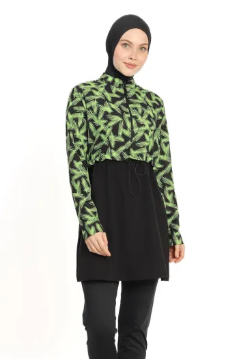  4-Piece Black Hijab Swimsuit with Bolero 6220A 