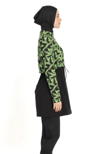  4-Piece Black Hijab Swimsuit with Bolero 6220A 