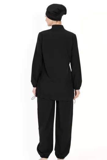  Closed 4-Piece Black Hijab Swimsuit 6057A 