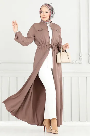 Double Abaya Vision with Buckle Detail