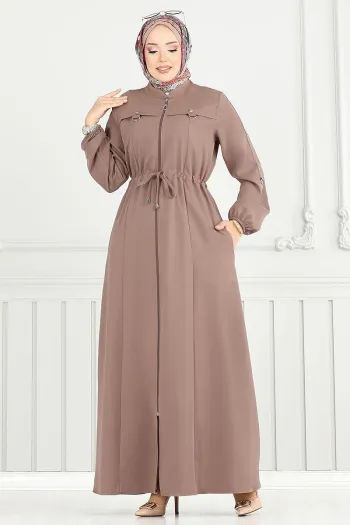 Double Abaya Vision with Buckle Detail