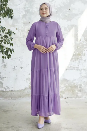 Lavender Chiffon Dress with Ties