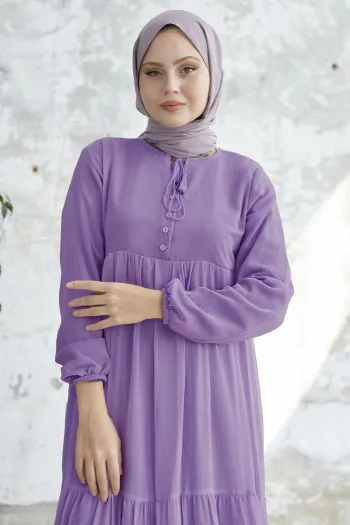 Lavender Chiffon Dress with Ties