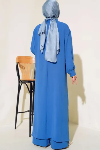 بدلة كاجوال من قطعتين نيلي
