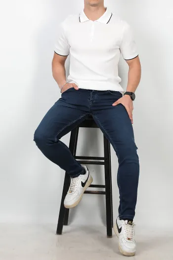 Men's Skinny Leg Jeans Dark Blue