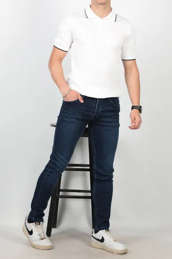 Men's Skinny Leg Jeans Dark Blue