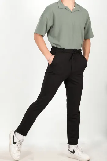Men's Double Leg Jogger Pants Black