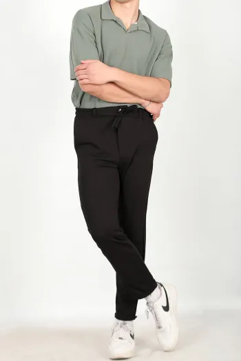 Men's Double Leg Jogger Pants Black