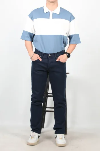 Men's Straight Leg Jeans Navy Blue