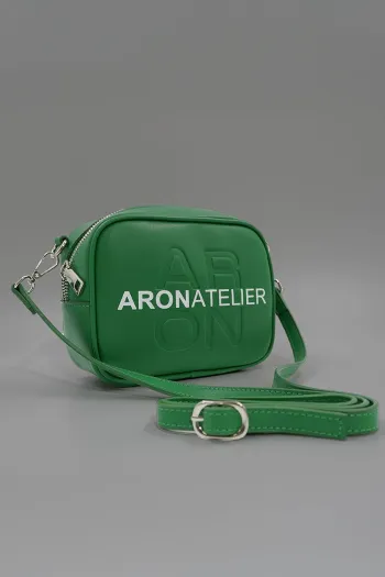 Green Women&#39;s Bag with Text Print