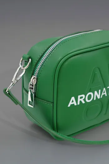 Green Women&#39;s Bag with Text Print