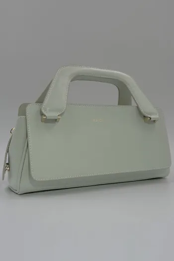 Zippered Women&#39;s Hand and Shoulder Bag Mint