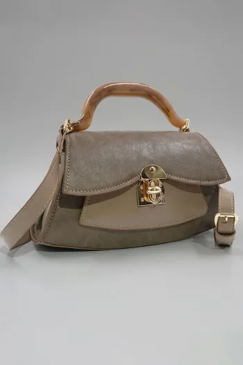 Lock Detail Women&#39;s Bag Khaki
