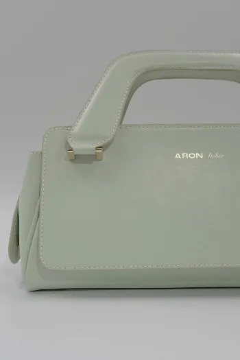Zippered Women&#39;s Hand and Shoulder Bag Mint