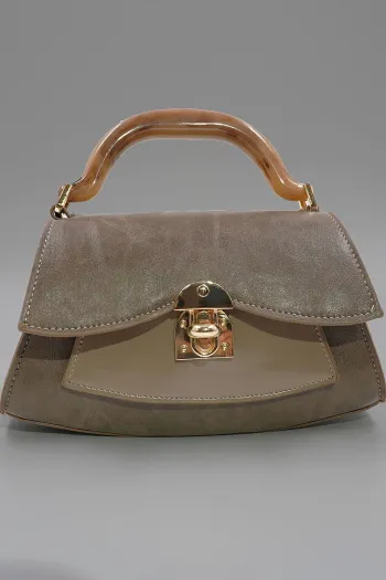 Lock Detail Women&#39;s Bag Khaki