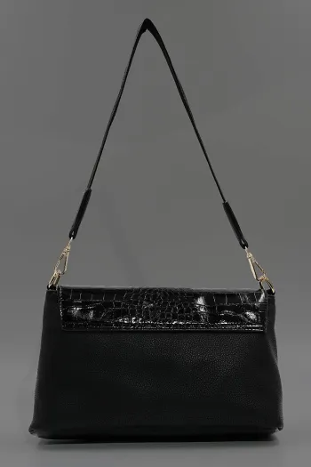 Emblem Shoulder and Handbag Black