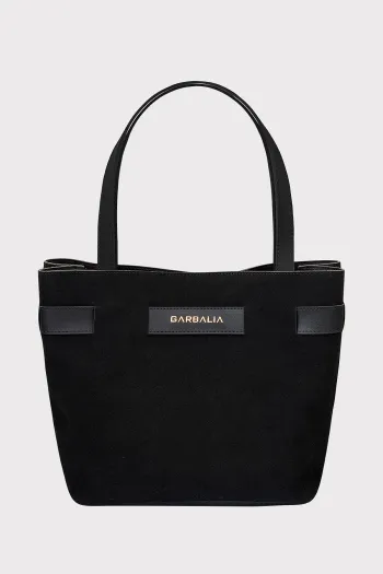 Large Women&#39;s Bag with Emblem, Black