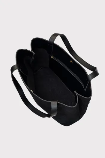 Large Women&#39;s Bag with Emblem, Black