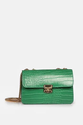 Crocodile Shoulder Bag Green