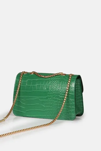 Crocodile Shoulder Bag Green