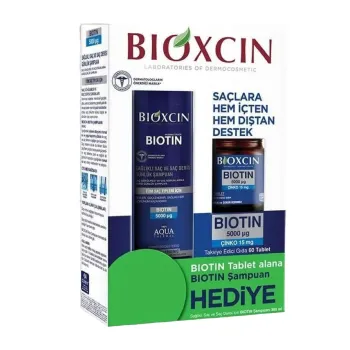 Bioxcin Biotin Tablet 5000 mg 60 Tablets + Bioxcin Biotin Shampoo 300 ml