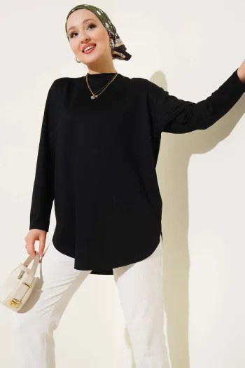 Basic Seamless Tunic Black
