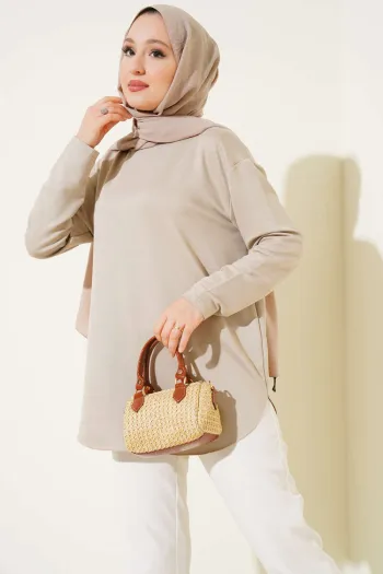 Basic Seamless Tunic Beige