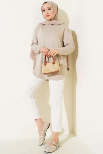 Basic Seamless Tunic Beige