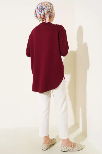 Basic Seamless Tunic Maroon